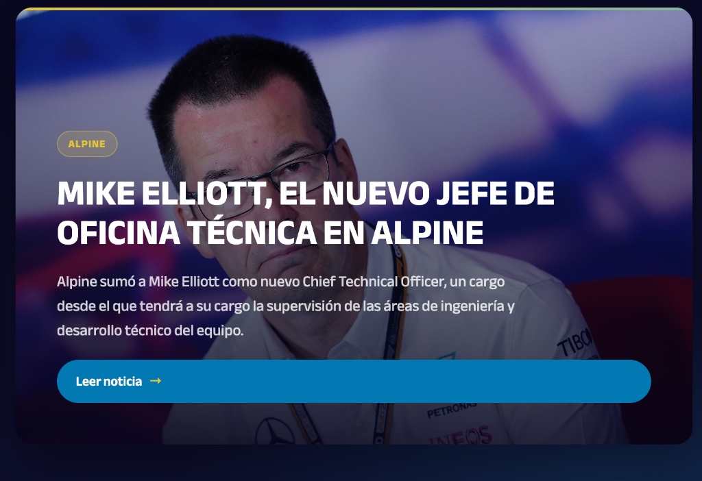 Club DRS — Noticia Alpine F1 Mike Elliott